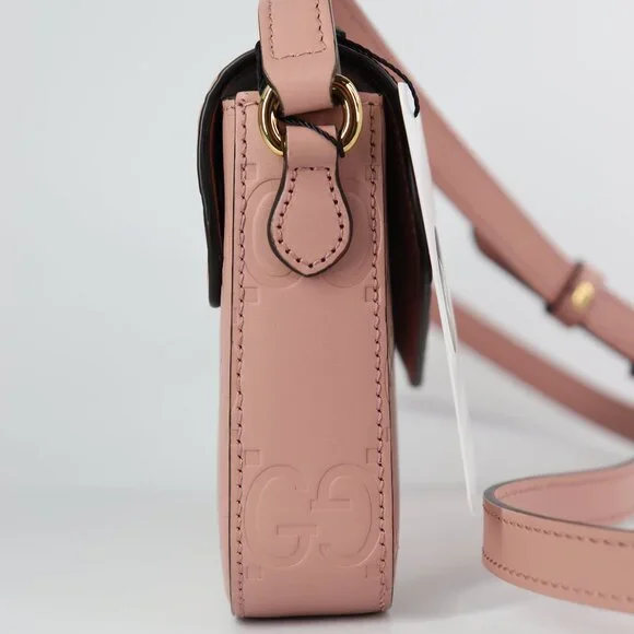 *NEW* Gucci Calfskin GG Super Mini Shoulder Bag Soft Pink - Picture 4 of 11